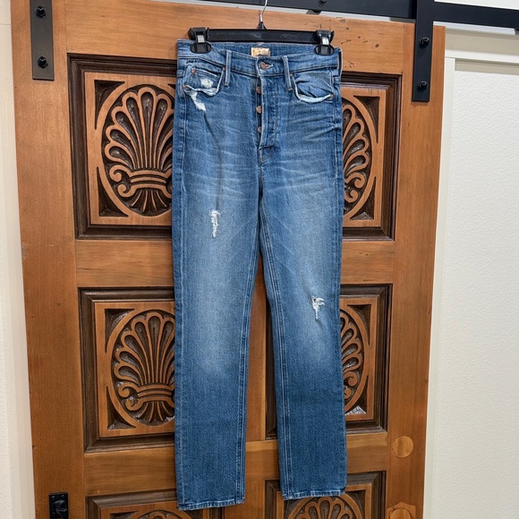 MOTHER High Rise Blue Jeans - Picture 1 of 6